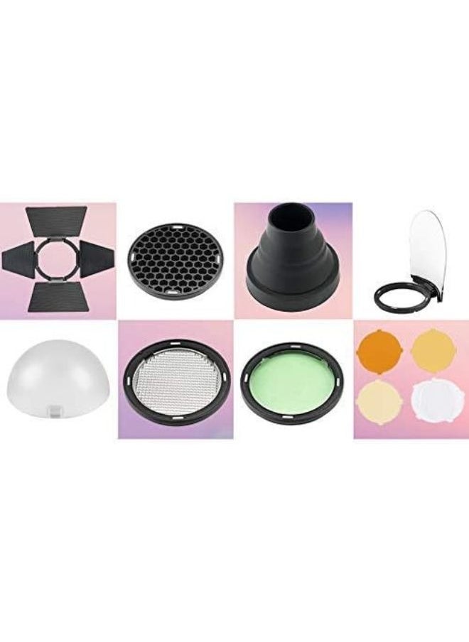 Godox - Godox AK-R1 Flash Accessory Kit – Magnetic Light Modifiers for V1, AD100Pro, AD200Pro with H200R – Round Head Flash Kit for Studio & Photography Lighting - Image 1