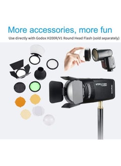 Godox Godox AK-R1 Flash Accessory Kit – Magnetic Light Modifiers for V1, AD100Pro, AD200Pro with H200R – Round Head Flash Kit for Studio & Photography Lighting  - Image 2