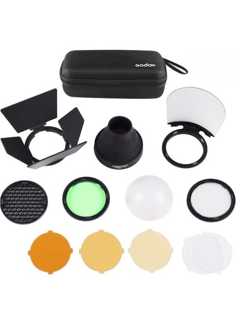 Godox AK-R1 Flash Accessory Kit – Magnetic Light Modifiers for V1, AD100Pro, AD200Pro with H200R – Round Head Flash Kit for Studio & Photography Lighting
