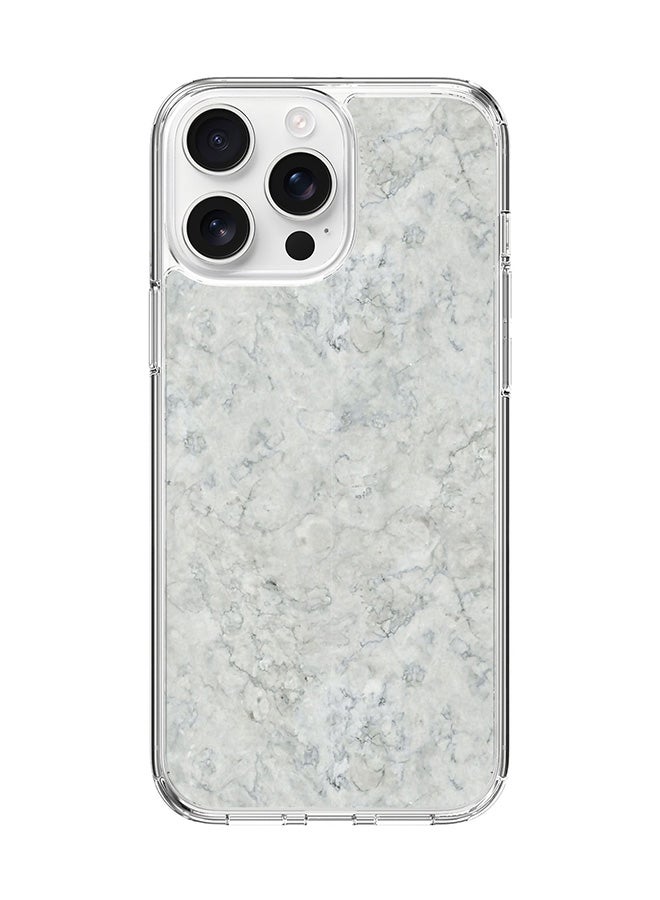 Stylizedd غطاء آيفون 16 برو ماكس [متوافق مع ماغسيف] غطاء مغناطيسي رقيق شفاف - نسيج رخام أبيض FP - Image 1