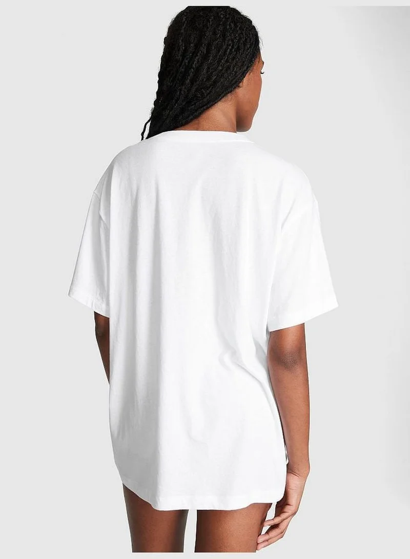 PINK Cotton Oversized Sleepshirt