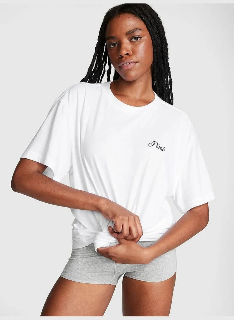 PINK Cotton Oversized Sleepshirt