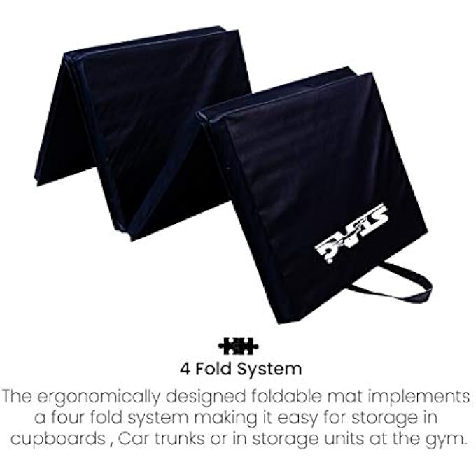 STAG Multi-Purpose Foldable Fitness Mat 180 Cm X 60 Cm X 30 Mm | Use As Tumbling Mat, Gymnastics Mat, Crash Pad | Thick Foam | For Both Men And Women - Image 5