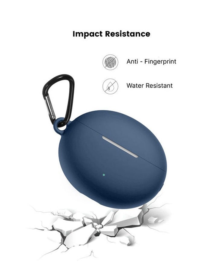 INEIX Soft Silicone Case Cover For Huawei FreeBuds 4i -Dark Blue - Image 3