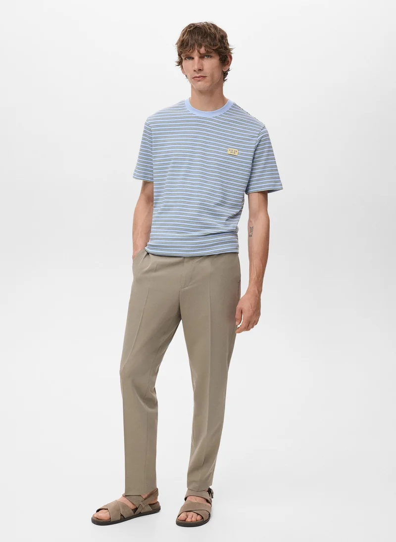 Mango Man  Regular-fit striped 100% cotton shirt for Men | Best Price UAE