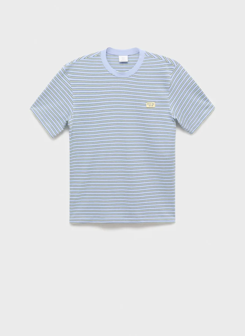 Mango Man  Regular-fit striped 100% cotton shirt for Men | Best Price UAE
