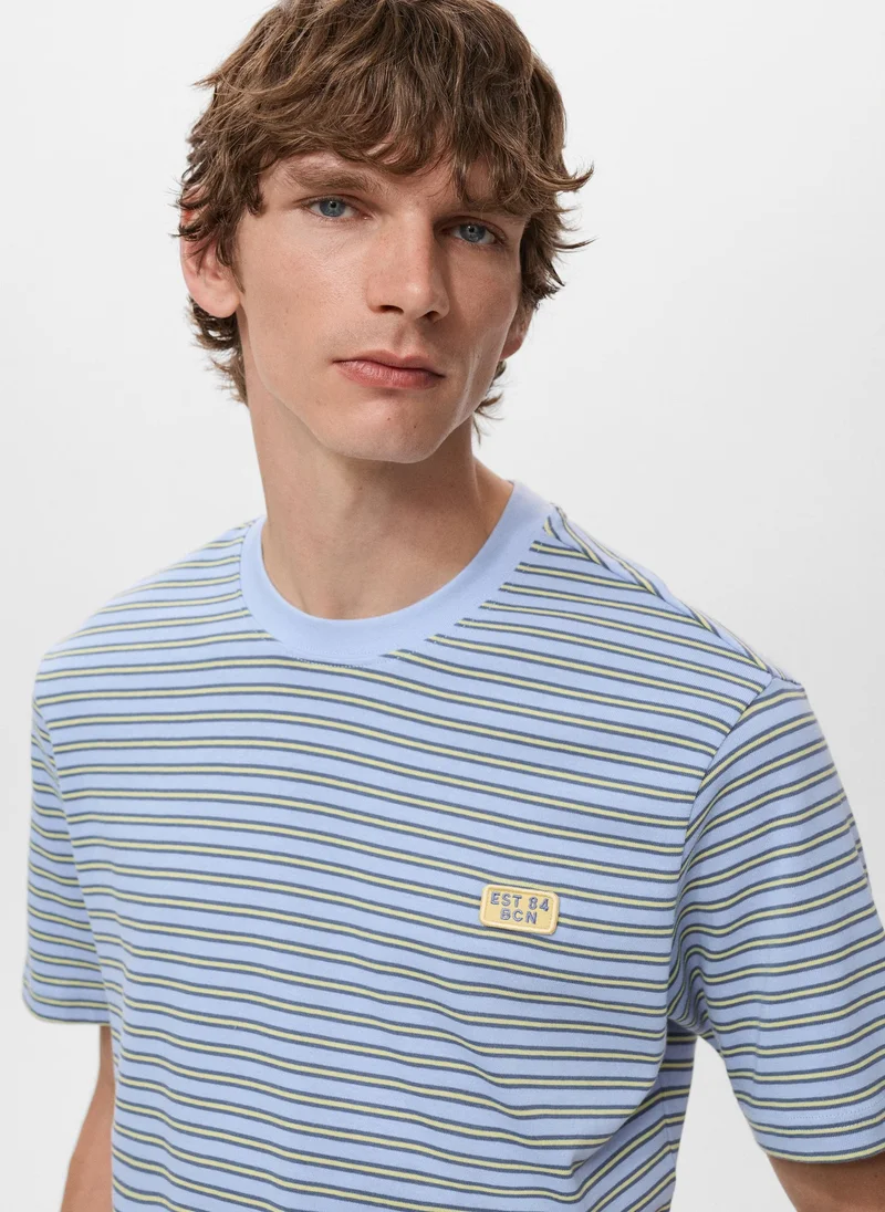 Mango Man  Regular-fit striped 100% cotton shirt for Men | Best Price UAE