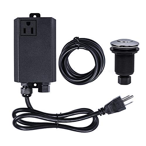 Etoolcity Garbage Disposal Air Switch Kit Sink Top Waste Disposal Stainless Steel On/Off Air Button Food and Waste Disposals Part by Etoolcity - Image 1