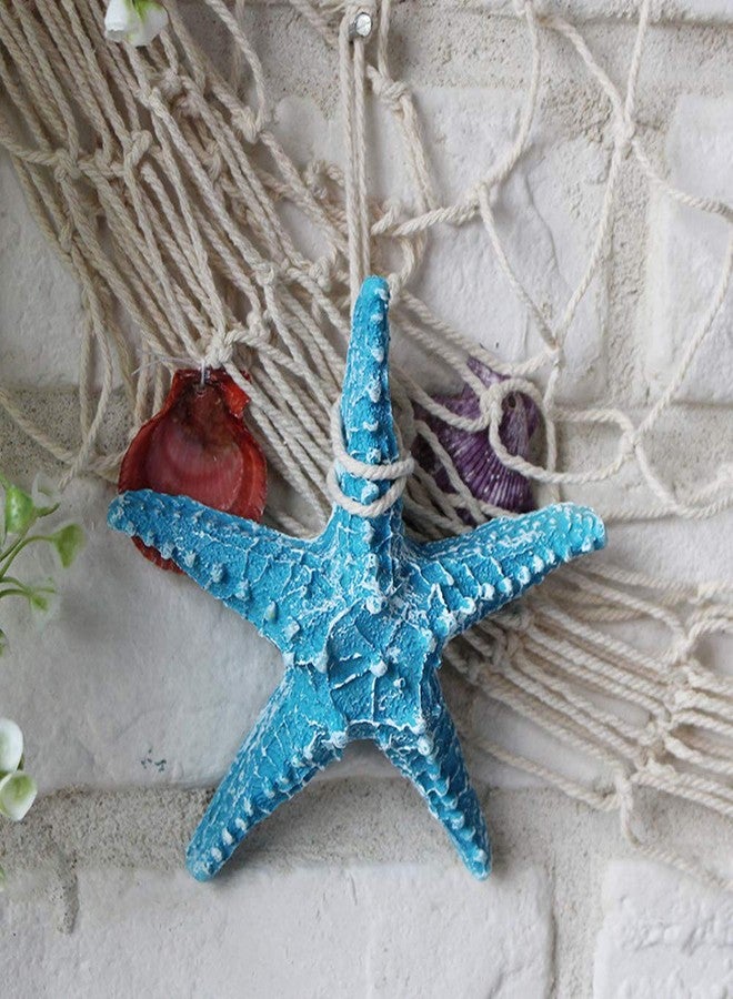 RayLineDo RAYLINE-DO RayLineDo Creative Mediterranean Style Design Beach Starfish Resin Five-Pointed Star in Light Blue Home Restaurant Kindergarten Wall Hanging Decoration - Image 2
