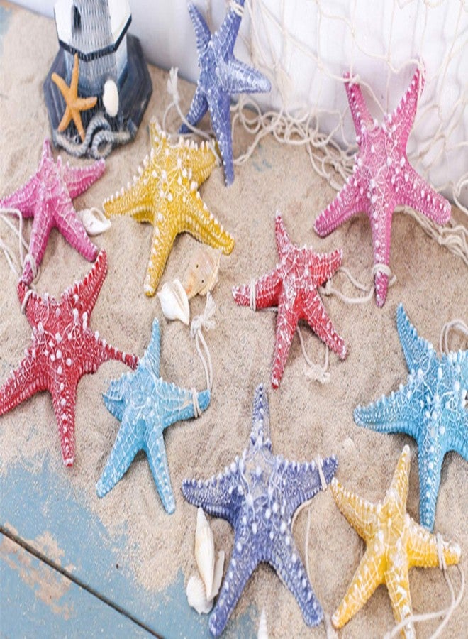 RayLineDo RAYLINE-DO RayLineDo Creative Mediterranean Style Design Beach Starfish Resin Five-Pointed Star in Light Blue Home Restaurant Kindergarten Wall Hanging Decoration - Image 4