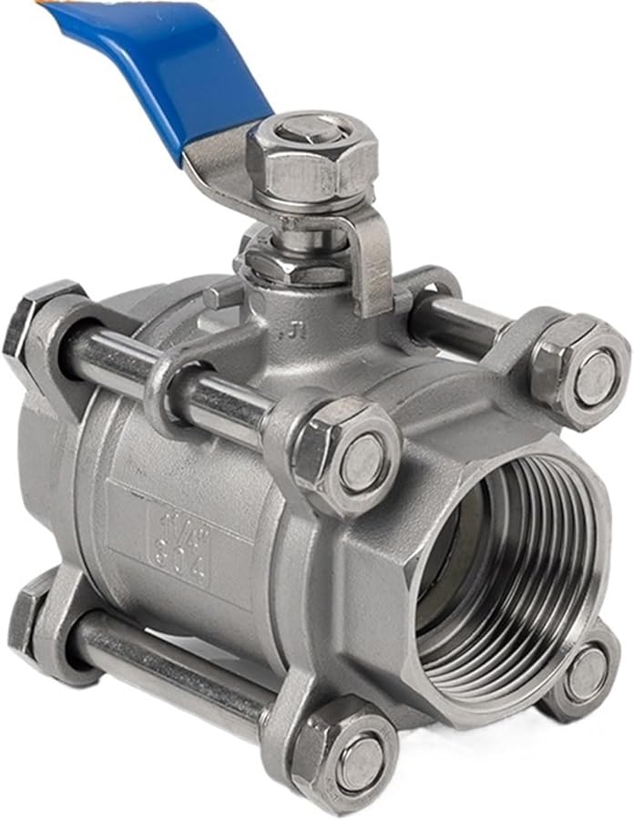 304 Stainless Steel Three Piece Ball Valve DN15 201 Material Internal Thread Q61F 16P - Image 3