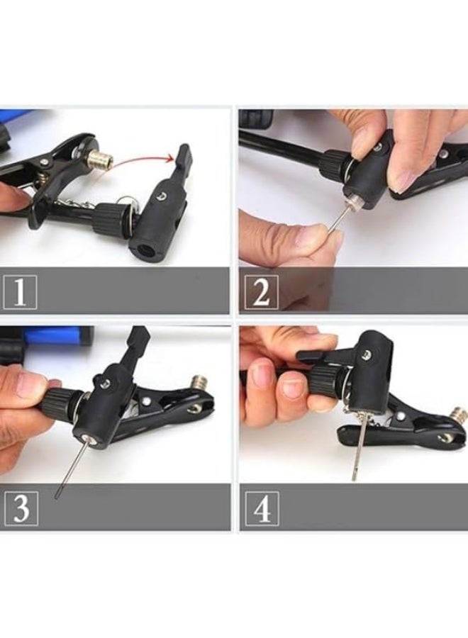 منفاخ للدراجة . مضخه هوائية للدراجات + حامل للتركيب على الدراجة مزود بخرطوم ومناسب لجميع الاطارات والاستخدامات لون فض - Image 4