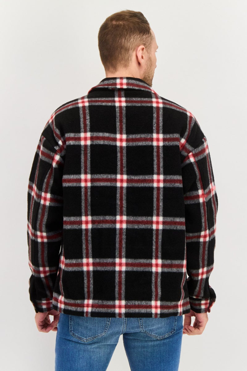 Asos Design Men Plaid Jacket Shirt, Multicolor - Image 3