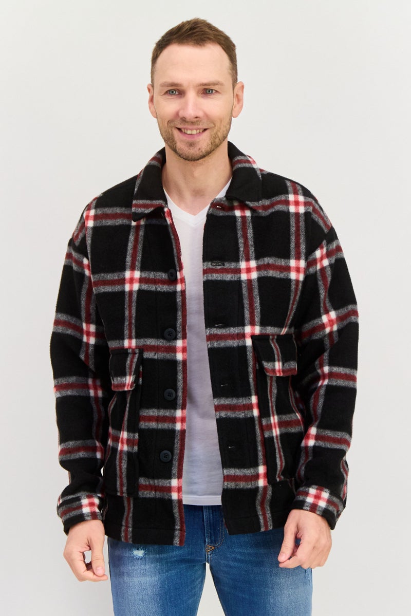 Asos Design Men Plaid Jacket Shirt, Multicolor - Image 1