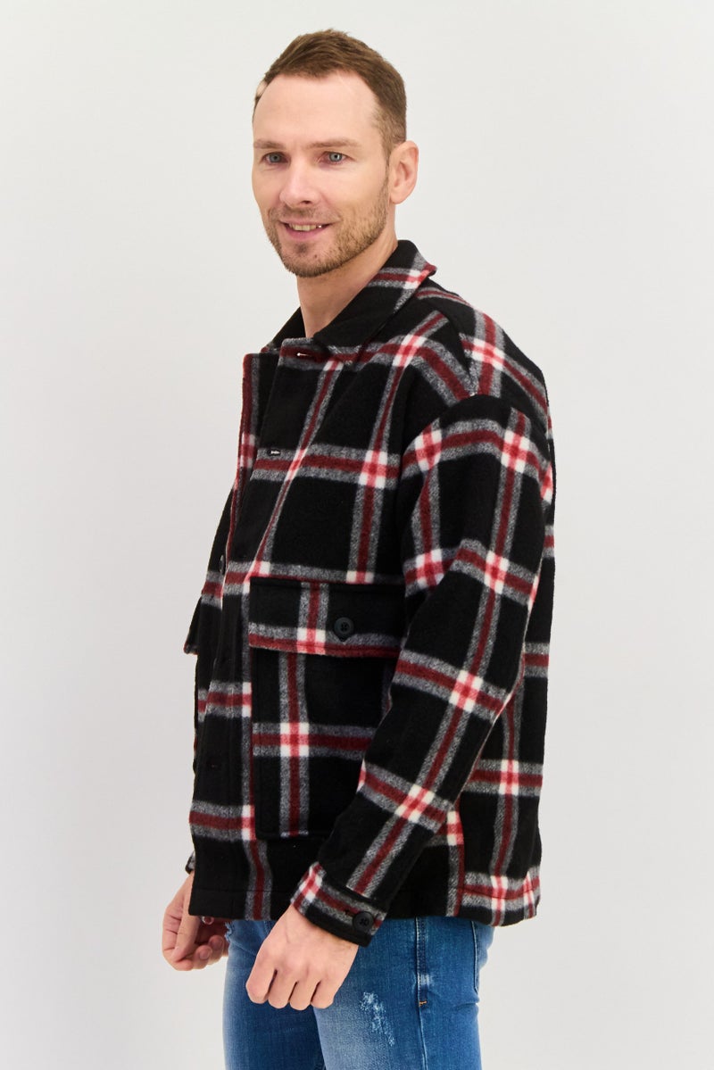 Asos Design Men Plaid Jacket Shirt, Multicolor - Image 4