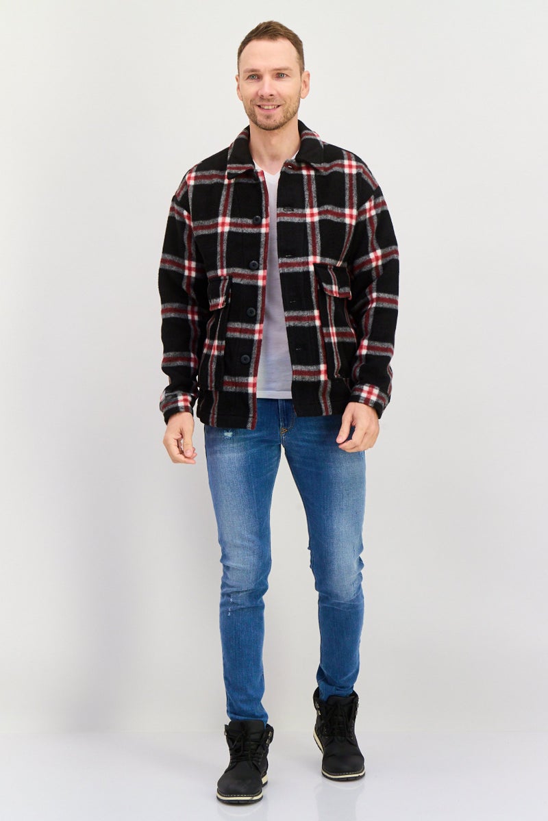 Asos Design Men Plaid Jacket Shirt, Multicolor - Image 2