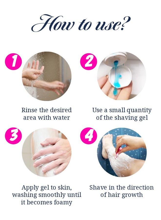 Astroida - Astroida Feminine Gel + 1 Dorco Razor with 6 blades for smooth and safe shaving - Image 1