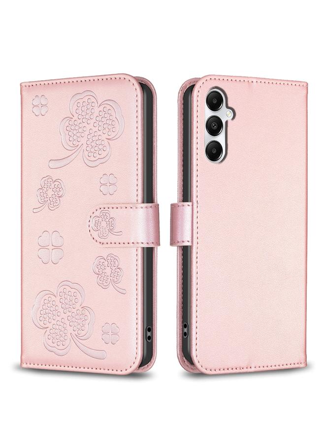 اس-توب جراب لهاتف Samsung Galaxy A16 5G، جراب جلدي منقوش بأربع أوراق - Image 1