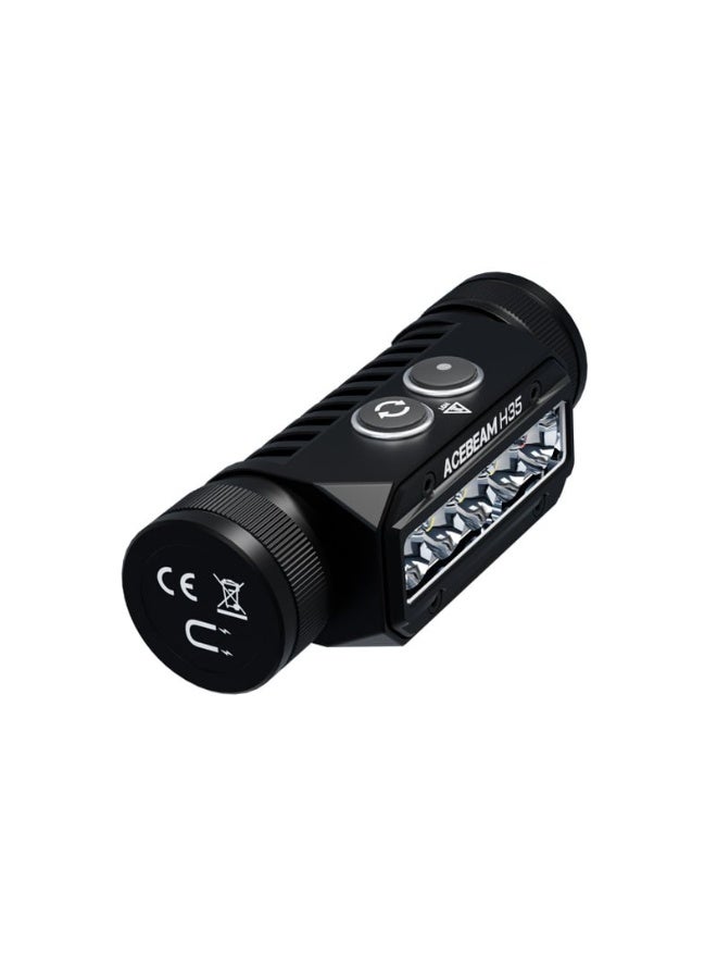 ACEBEAM مصباح رأس صناعي Acebeam H35، 2600 لومن، مسافة شعاع 170 متر، مصدر ضوء مزدوج أبيض وأحمر (مغامرات في الهواء الطلق، الصيد ليلاً، العمل الصناعي) - Image 3