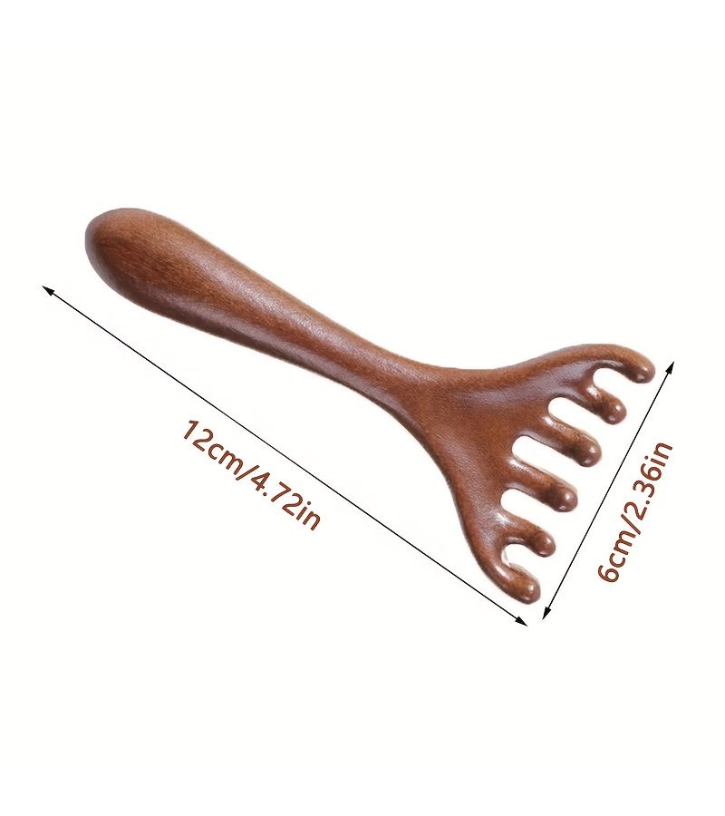 3pcs 6 Tooth Claw Meridian Massage Comb Long Handle Hair Care Meridian Tool - Image 2