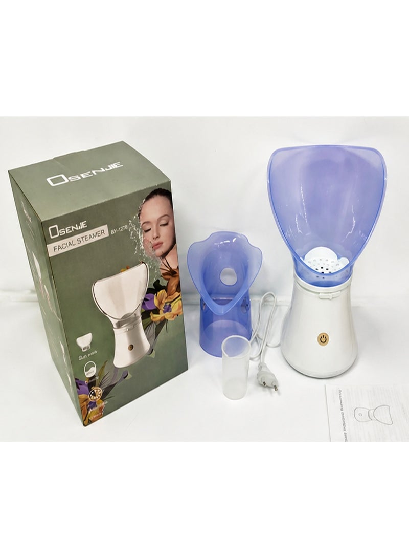 Osenjie Multi-Function Facial Steamer Device with Moisturizing and Cleansing Benefits, Includes Soft Masks for Face and Nose, Compact Design Ideal for Home Spa and Travel Skincare Needs - Image 1