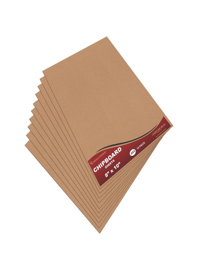 Mega Format Cardboard Sheets, Chipboard, Paperboard .022 Thick - Cardboard Paper, Inserts for Mailers, Crafts, Large Sheets (8" x 10", 10-Pack) - Image 1