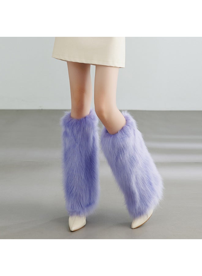 Imitation Fur Boot Set Fluffy Short Socks Fall/winter Plush Leg Set Long Versatile Fox Fur Shoe Set