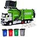 GLW Toddlers Garbage Truck Toys Kids Trash Truck Toy Set Medium Size Alloy Inertia Driving Simulation Model Sound and Light - Image 2