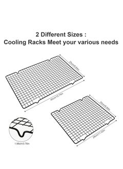 Generic 4 Pack Cooling Racks for Cooking and Baking Thick Wire Stainless Steel Baking Racks Nonstick Wire Grids Rack for BBQ Grilling Roasting Steaming Baking Drying Square Round Fit Various Sizes  - Image 4