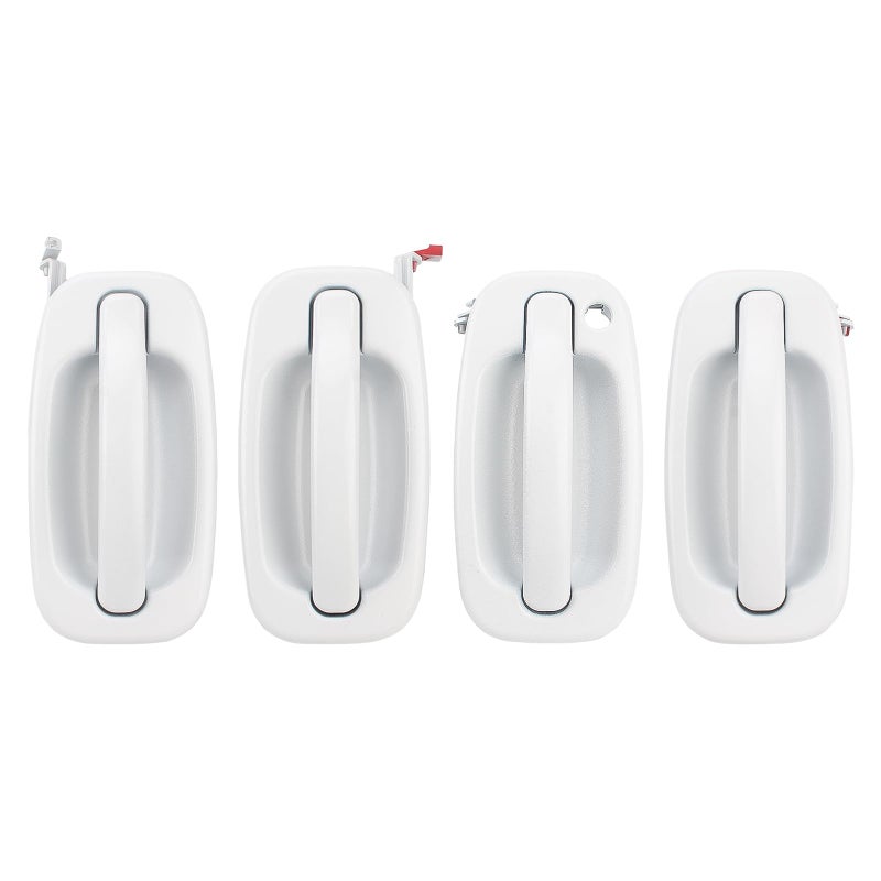 AUTOKAY Door Handles Exterior Front Rear Left Right Side for Silverado 19992007 Olympic White Painted Door Handle Set 19356470 19356469 19356467 - Image 2