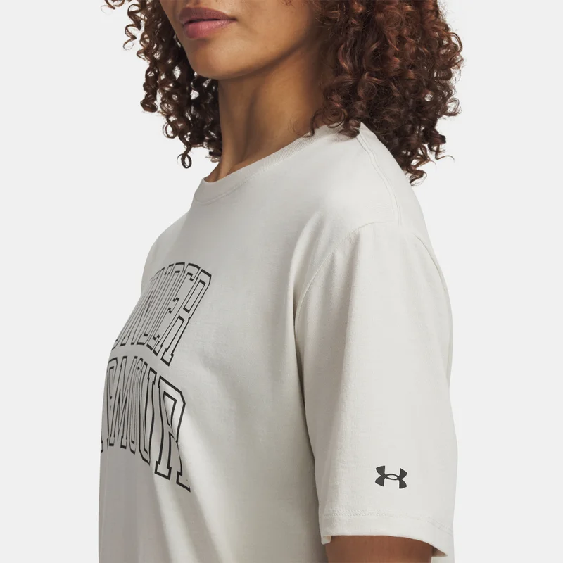Under Armour White Women's Rival Campus T-Shirt for Women | Best Price UAE