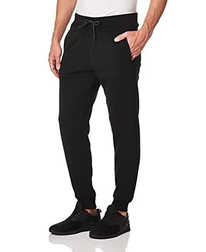 WT02 Men's Fleece Sweatpants & Joggers (Regular & Extended Sizes), Black, Large - Image 2