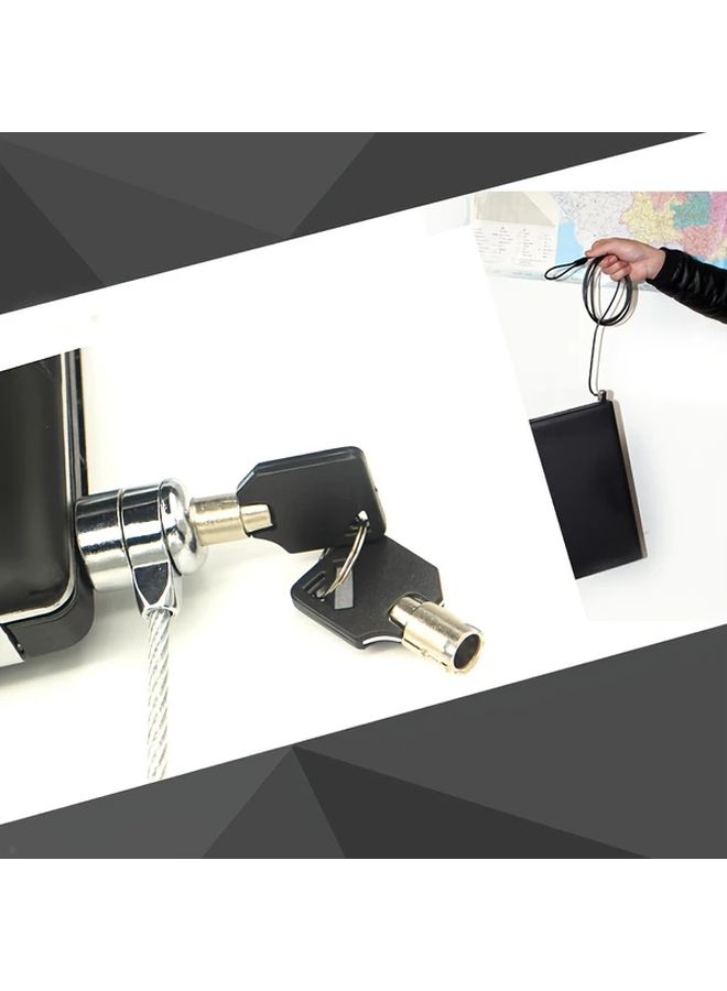 Laptop Lock With Anti Loss Security Device Silver Color Simple And Portable Comes With Keys Key Lock 1.1 Meter Rope Length - Image 5