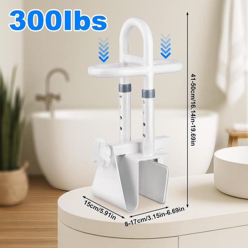 YaoFaFa Bathtub Safety Rail – Shower Grab Bar Handle for Seniors & Elderly – Non-Slip Bath Handles for Tub, Fits 3.15"-6.69" Walls, 300lbs Support – Sturdy Safety Bar for Disabled & Mobility Aid - Image 4