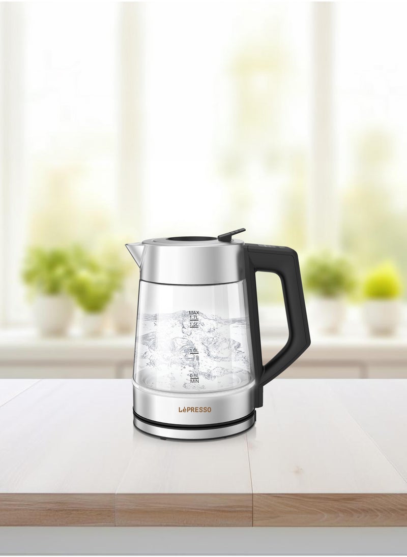 Multi-Temperature Illuminated Glass Kettle 1.7L Power 2200W /Power Plug - UK 3-Pin Plug / Quick Heating / Boil Dry Protection / Keep Warm Option / Temperature Control / Intuitive Control Panel - Black - pzsku/Z9338761AF4EA3C735BDFZ/45/_/1725369955/b4967d5f-40e3-4662-b63b-dd8b947f20e7