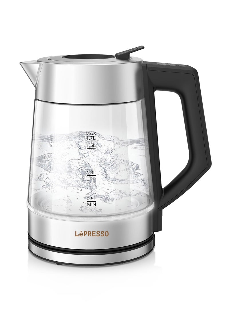 Multi-Temperature Illuminated Glass Kettle 1.7L Power 2200W /Power Plug - UK 3-Pin Plug / Quick Heating / Boil Dry Protection / Keep Warm Option / Temperature Control / Intuitive Control Panel - Black - pzsku/Z9338761AF4EA3C735BDFZ/45/_/1725370006/870b25df-1c5e-43b9-903c-e22a6d3c4197