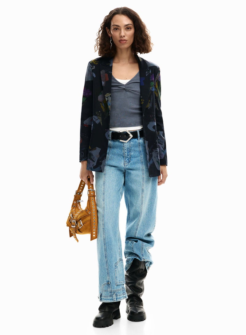 DESIGUAL Fitted Blazer With Three Pockets Two Of Them With Flaps - Image 2