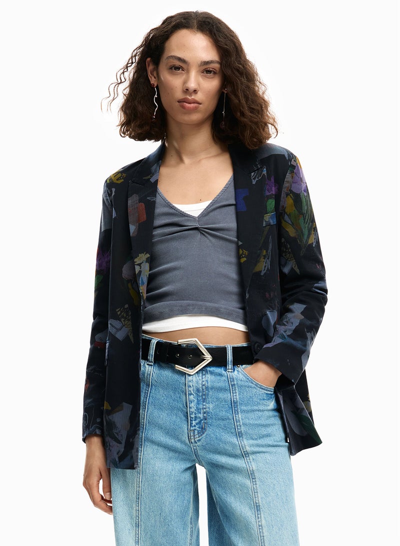 DESIGUAL Fitted Blazer With Three Pockets Two Of Them With Flaps - Image 1