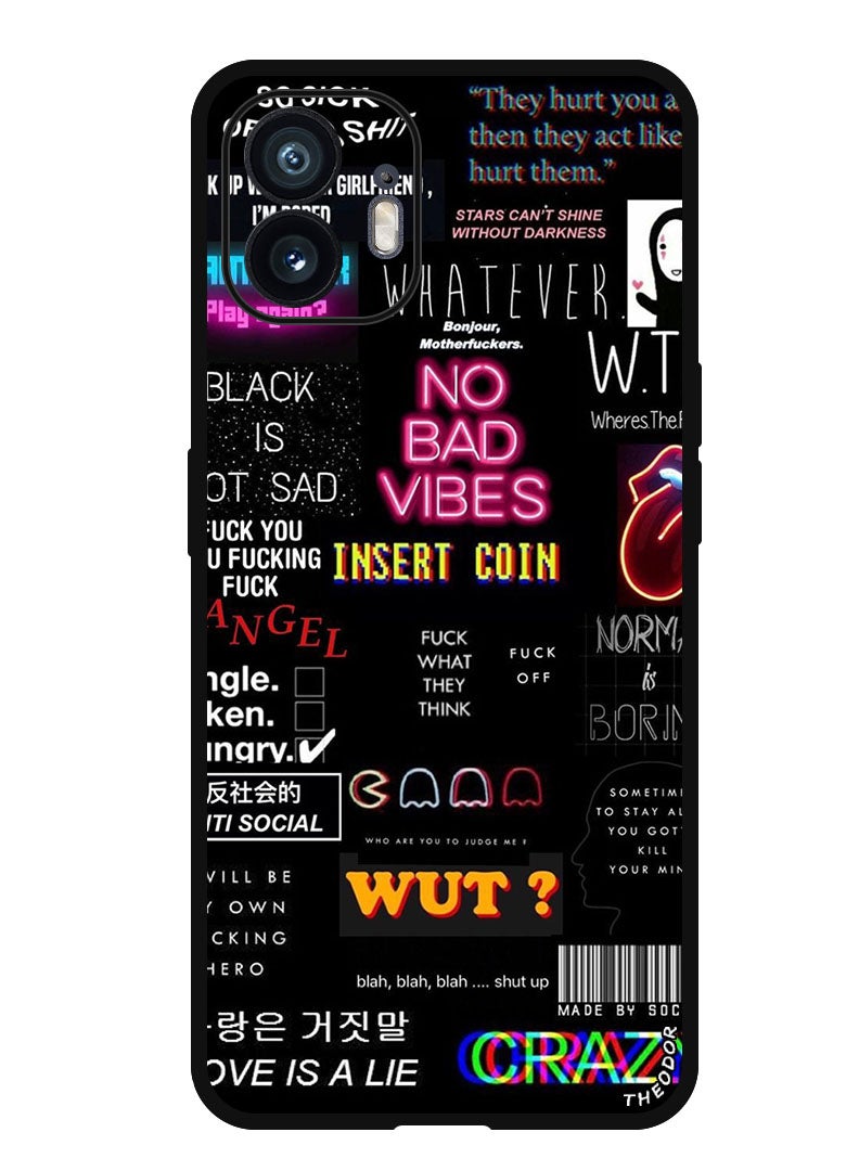 Theodor Protective Case Anti Scratch Shock Proof Bumper Cover For Nothing Phone (2) No Bad Vibes - Image 1