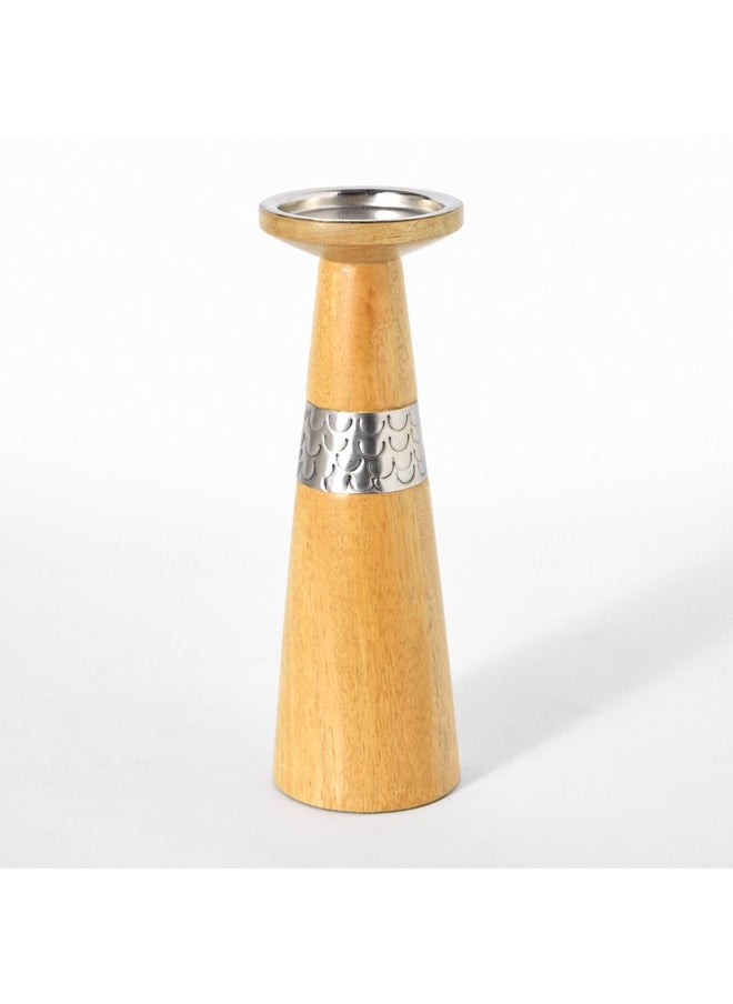 Home Box Flig Wooden and Iron Pillar Candle 10 x 30 x 10 cm  - Image 5