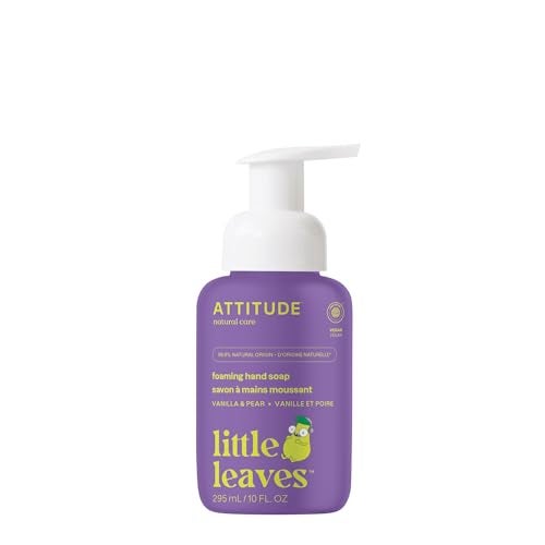 ATTITUDE Foaming Hand Soap for Kids EWG Verified Dermatologically Tested Plant and MineralBased Ingredients Vegan Vanilla  Pear 10 Fl Oz