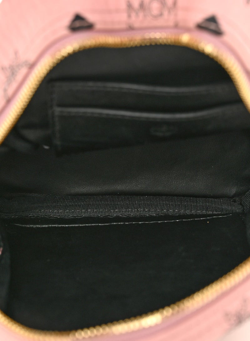MCM Stark Bebe Boo Side Studs Backpack in Visetos - Image 4