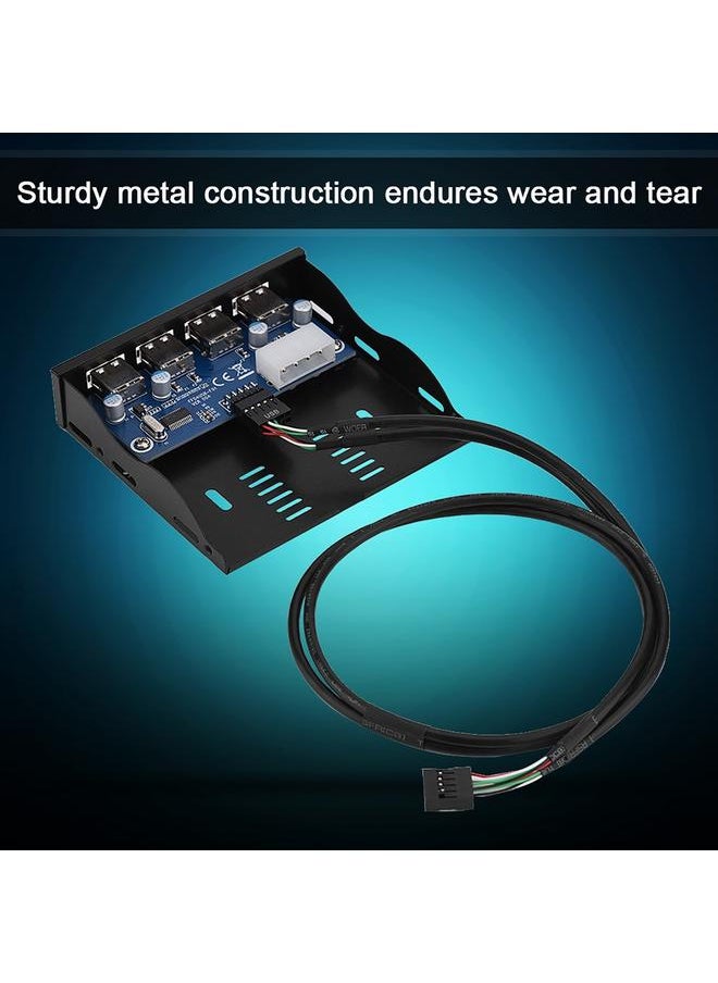USB2.0 Floppy Front Panel 3.5'' Floppy Bay 9 Pin to 4 Interface USB 2.0 HUB