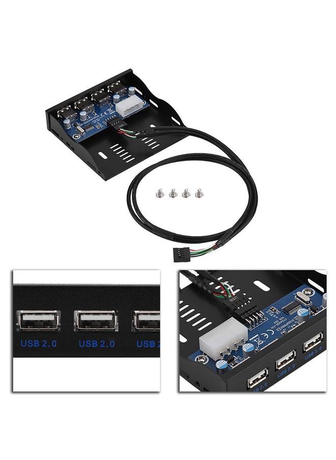 USB2.0 Floppy Front Panel 3.5'' Floppy Bay 9 Pin to 4 Interface USB 2.0 HUB