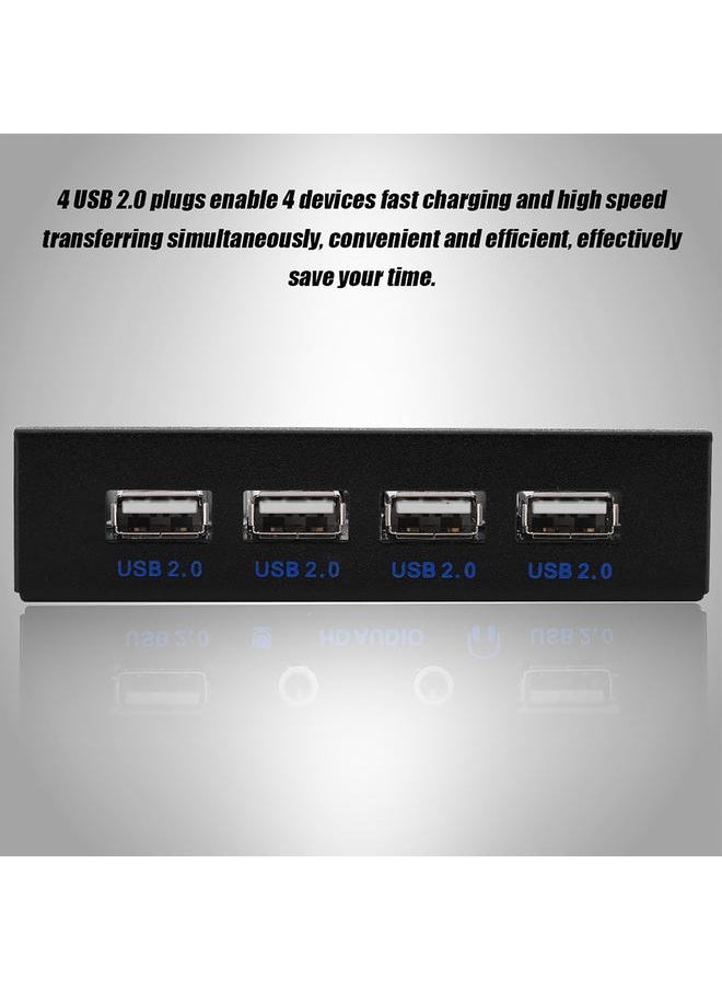 USB2.0 Floppy Front Panel 3.5'' Floppy Bay 9 Pin to 4 Interface USB 2.0 HUB