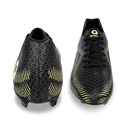 Aivin Rattle Snake Football Stud | Lightweight Comfort & Maximum Grip | Best for Competitive Soccer Players | Sports Cleats | Football Footwear (Black, UK Footwear Size System, Adult, Men, Numeric, Medium, 8) - Image 5