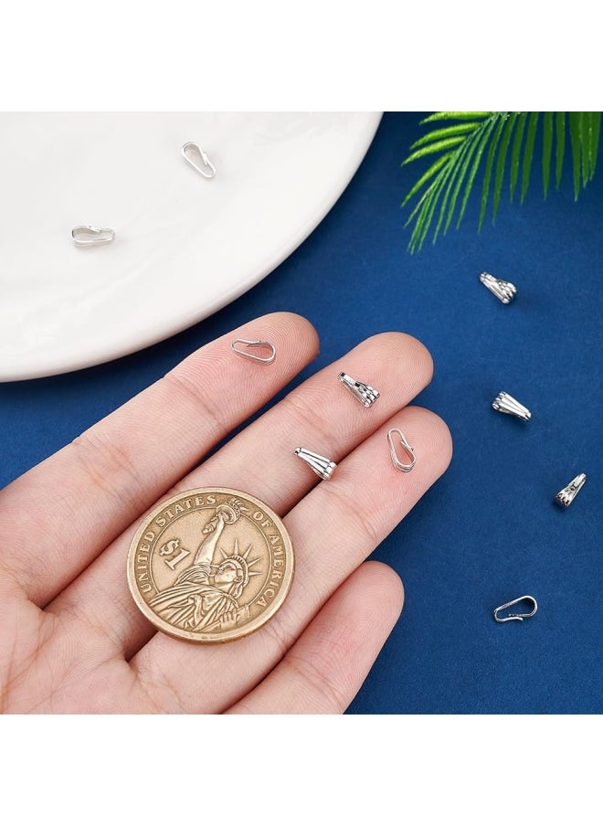PH PandaHall Ph Pandahall Elite 10 Pieces 925 Sterling Silver Snap Bail Hook Pinch Clip Necklace Clasps Dangle Pendant Charms Chain Connectors For Necklace Jewelry Diy Craft Making Platinum 7.5X3.5X3.3Mm Platinum  - Image 3