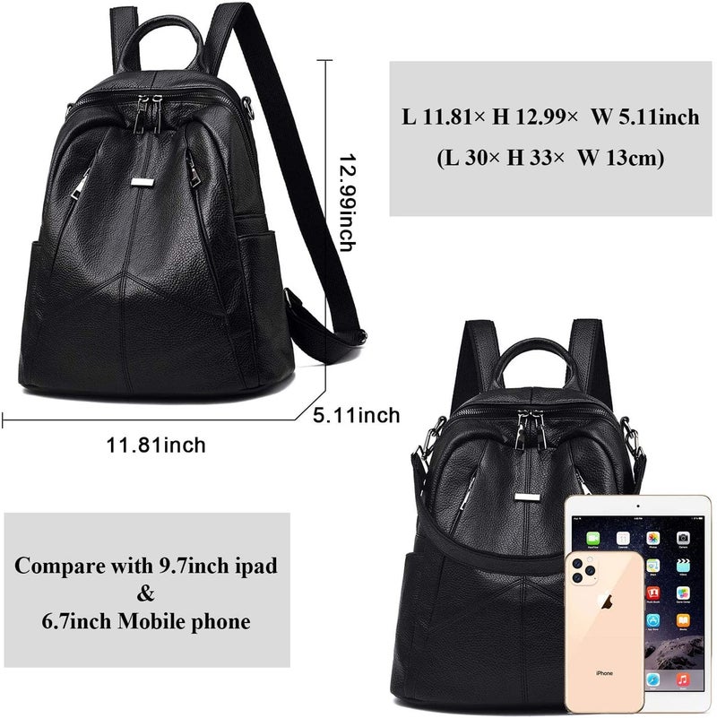 TrueArch Anti-Theft Cross Leather Backpack & Purse for Women | Shoulder Bag for Women and Girls | College Bag for Girls | Multipurpose Travel Bag | Durable | Convertible - Image 2