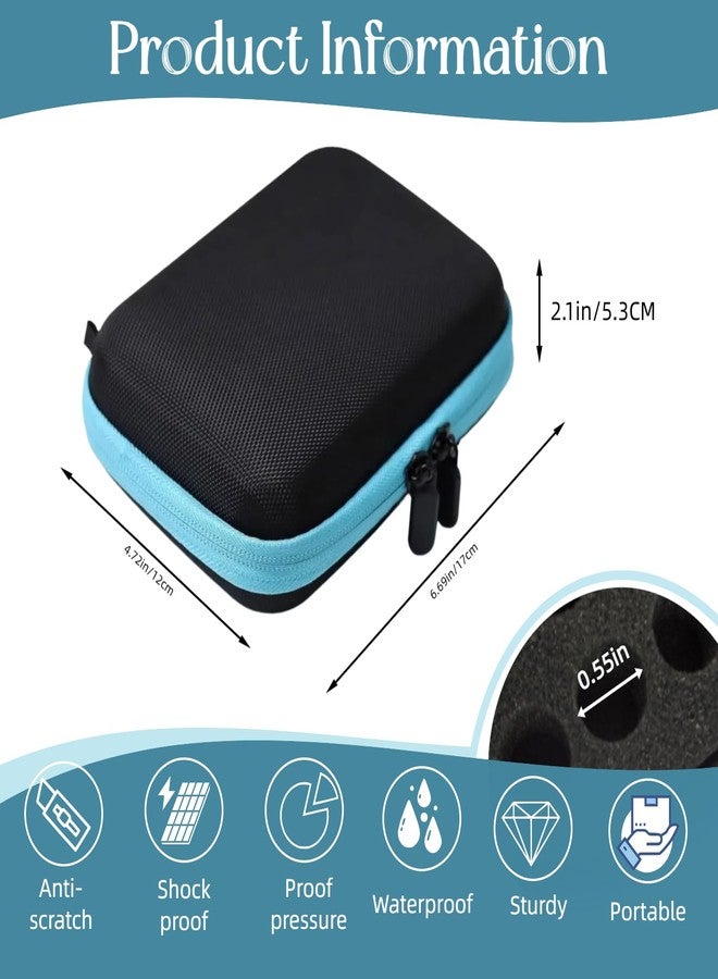 lyvantha Peptide Vial Case for Fridge, 30 Slots Insulin Fridge Holder Storage Case–Fits 1-3ml Vials for Peptide, Insulin and GLP-1 Storage, Black and Blue Zipper - Image 5