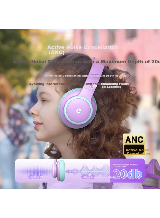 Tribit Xfree Go Kids Active Noise Cancelling Wireless Headphones For Immersive Learning, Educational Toy With Music And English Online Courses - Image 2